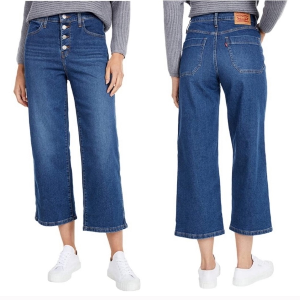NWT Levi's Mile High Wide Leg Straight Crop Jeans